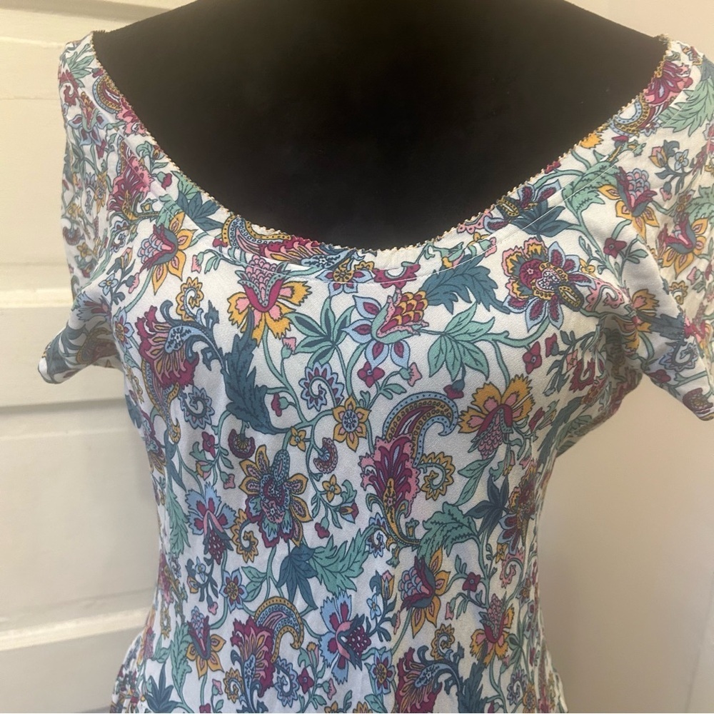 SOFT SURROUNDINGS Women’s Maxi Dress Boho Cottage Core Floral Small - Picture 2 of 9